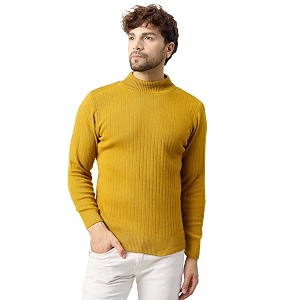 Kvetoo Men High Neck Full Sleeve Winter