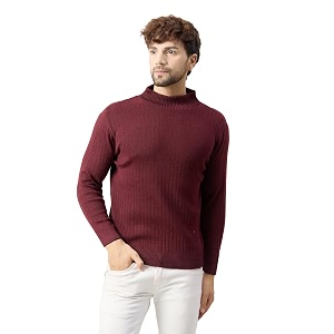 Kvetoo Men High Neck Full Sleeve Winter