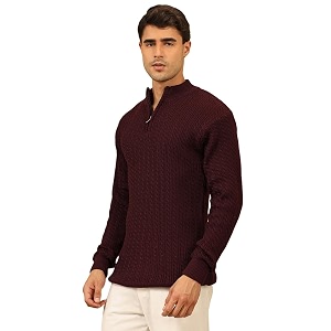 Kvetoo Mens Woolen Sweater for Man Winter