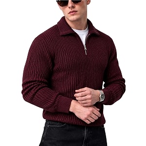 Kvetoo Mens Woolen Sweater for Man Winter