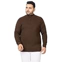 Kvetoo Plus Size Men High Neck Zipper