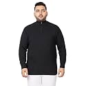 Kvetoo Plus Size Men High Neck Zipper
