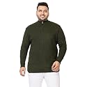 Kvetoo Plus Size Men High Neck Zipper