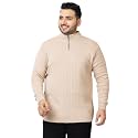 Kvetoo Plus Size Men High Neck Zipper