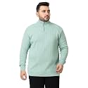 Kvetoo Plus Size Men High Neck Zipper