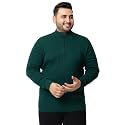 Kvetoo Plus Size Men High Neck Zipper