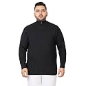 Kvetoo Plus Size Men High Neck Zipper