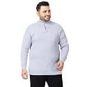 Kvetoo Plus Size Men High Neck Zipper
