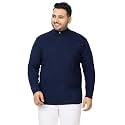 Kvetoo Plus Size Men High Neck Zipper