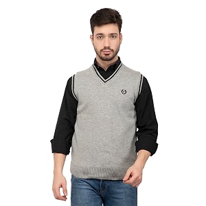 kvetoo v neck sleeveless winter wool sweater for men