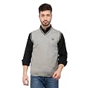 Kvetoo V Neck Sleeveless Winter Wool Sweater for Men