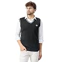 Kvetoo V Neck Sleeveless Winter Wool Sweater for Men