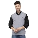 Kvetoo V Neck Sleeveless Winter Wool Sweater for Men
