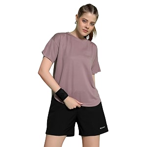 Kvetoo Women Apple Cut Gym T Shirt