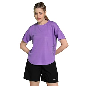 Kvetoo Women Apple Cut Gym T Shirt