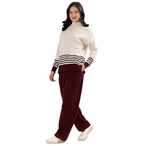 Kvetoo Women Winter Coord Set Wool Blend