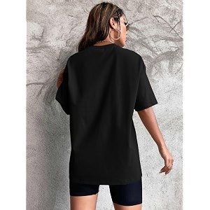 Kvinner Womens Solid Oversized Fit T-Shirt