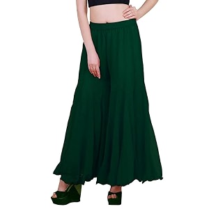 Kvish Regular Loose Fit Solid Colour Georgette