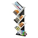 Engineered Wood 7-Tier Book Rack,Storage of Book Case,Free-Standing Books Holder Organizer,Space Saver for Home,Office,Set of 1 (Black &amp; White)