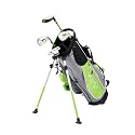 KVV Junior Complete Golf Club Set for Kids/Children Right Hand, Includes Oversize Driver, Irons, Putter, Head Cover, Portable Golf Stand Bag