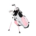 KVV Junior Complete Golf Club Set for Kids/Children Right Hand, Includes Oversize Driver, Irons, Putter, Head Cover, Portable Golf Stand Bag
