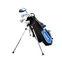 KVV Junior Complete Golf Club Set for Kids/Children Right Hand, Includes Oversize Driver, Irons, Putter, Head Cover, Portable Golf Stand Bag