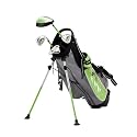 KVV Junior Complete Golf Club Set for Kids/Children Right Hand, Includes Oversize Driver, Irons, Putter, Head Cover, Portable Golf Stand Bag