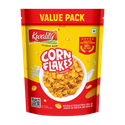 Kwality Corn Flakes, Natural Source of Vitamins, Iron & Proteins, Breakfast Cereal Pouch (500 g)