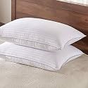 Standard Pillows, 2 Pack Hotel Quality Premium Fiber 3D Conjugated Pillows, Takiya Set of (16inch*24inch, White Sattin)