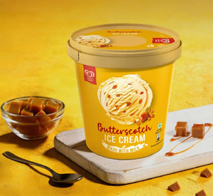 Kwality Walls Butterscotch Ice Cream Tub 700