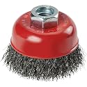 KWB Angle Grinder Cup Brush Ø 60 MM | M14 Thread Mount | Wavy HSS Steel Wire | for Metal and Stone | for Cleaning, DEBURRING, SCUFFING, and Rust Removal