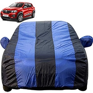 kwid dustproof car cover with mirror pockets royal blue stripes taffeta polystertriple stitched compatible with renaults kwid car cover 2015 to 2020 kwid car accessories