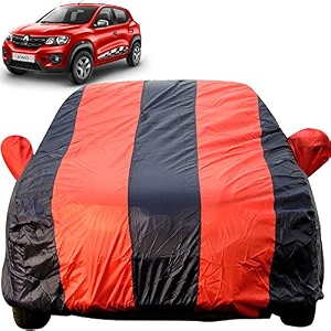 kwid dustproof car cover with mirror pockets red blue stripes taffeta polystertriple stitched compatible with renaults kwid car cover 2015 to 2020 kwid car accessories