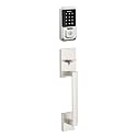 Kwikset Halo Touchscreen Wi-Fi Smart Door Lock with San Clemente Handleset, Keyless Entry Electronic Deadbolt Door Lock, No Hub Required App Remote Control, with SmartKey Re-Key Security, Satin Nickel