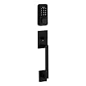 Kwikset Halo Touchscreen Wi-Fi Smart Door Lock with San Clemente Handleset, Keyless Entry Electronic Deadbolt Door Lock, No Hub Required App Remote Control, with SmartKey Re-Key Security, Matte Black