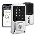 Kwikset Halo Wi-Fi Smart Lock, Keyless Entry Door Deadbolt, Geofence Auto-Unlock, Grade AAA Certified, No Hub Required Easy Install, Polished Chrome Lifetime Finish Warranty, Touchscreen
