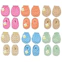 Kwitchy Baby Mitten & Booties Set | Cotton | Gloves & Mittens | Hand Glove | Elastic Wristbands | Socks | New Born | Clothes Set | Infants | Boys & Girls | Gift Packs (0-6 Months, Multicolor)