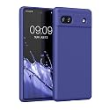 kwmobile Case Compatible with Google Pixel 6a Case - TPU Silicone Phone Cover with Soft Finish - Blue Violet
