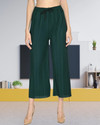 KWSH Women Regular Fit Green Viscose Rayon Trousers