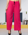 KWSH Women Regular Fit Pink Viscose Rayon Trousers
