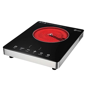 kww 2200w infrared induction cooktop with crystal glass amp touch panel  all types of utensils induction cooktop  digital time amp watt display auto switch off  1 year warranty neo