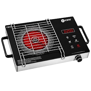 kww neo plus infrared induction cooktop 2200w  induction stove  induction for all utensils  touch control  fast heating  auto shut-off amp overheat protection  infrared cooktop  1 year warranty