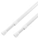 KXLife 2 Pack 5/8" Spring Tension Curtain Rod, Adjustable Tension Rods White 18 to 30 Inch, RV Tension Bars, Tension Rod for Closet