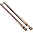 KXLife Tension Curtain Rod No Drill 16-28", Adjustable Spring Rod, 2Pcs