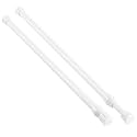 KXLife Spring Tension Curtain Rod No Drill 16-28", Adjustable, 2Pcs, White