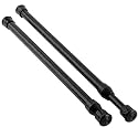 KXLife Tension Curtain Rod No Drill 12-20", Small Spring Rod, 2Pcs, Black
