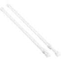 KXLife Spring Tension Curtain Rod No Drill Adjustable 18-30", 2Pcs, White