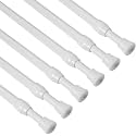 KXLife Spring Tension Curtain Rod No Drill Adjustable 18-30", 6Pcs, White