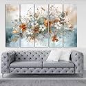 KYARA ARTS-floral wall painting with frame Big Size (30inchx48inch) Wall Art for living room,Bedroom,Drawing room,Hotels-Wooden Framed-Digital Painting