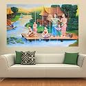 KYARA ARTS new concept grill big size Multiple Frames, Beautiful Wall art Painting for Living Room, Bedroom, Office, Hotels, Drawing Room Wooden Framed Digital Painting (60inch x 36inch) vv3660_03